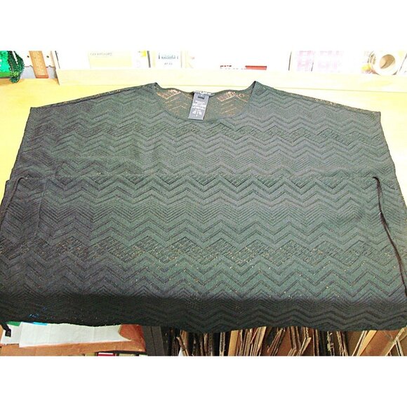 Mario Serrani Italy Womens Swim Suit Cover Up Black Lightweight Eyelet Sz Small - Picture 11 of 12